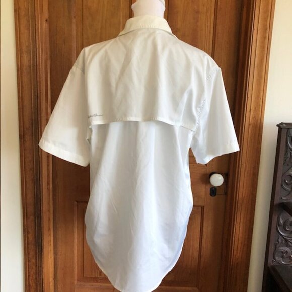 EDDIE BAUER Performance Fishing Shirt White Mens Medium - Picture 8 of 16